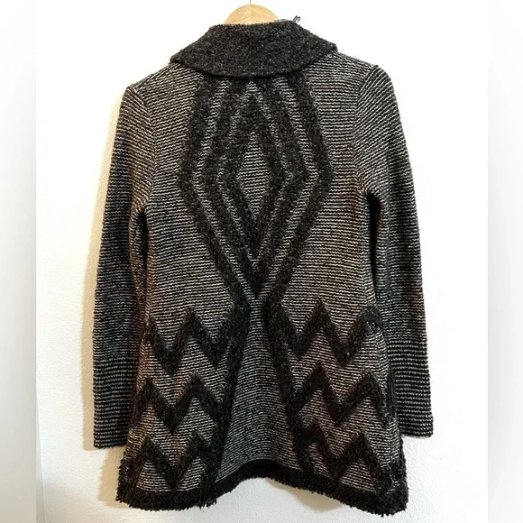 *SOLD* Anthropologie Angel of the North Equinox Gray Open Cardigan Sweater - Picture 2 of 13